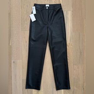 NWT Aritzia Wilfred Black Vegan Leather Pants